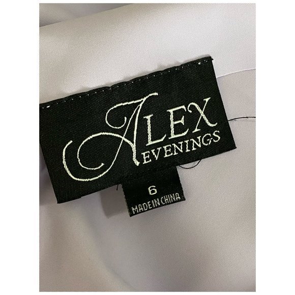 Alex Evenings Dress Cocktail Bell Sleeve Sheath in Lavender Sz 6 NWT $225 - Picture 3 of 11